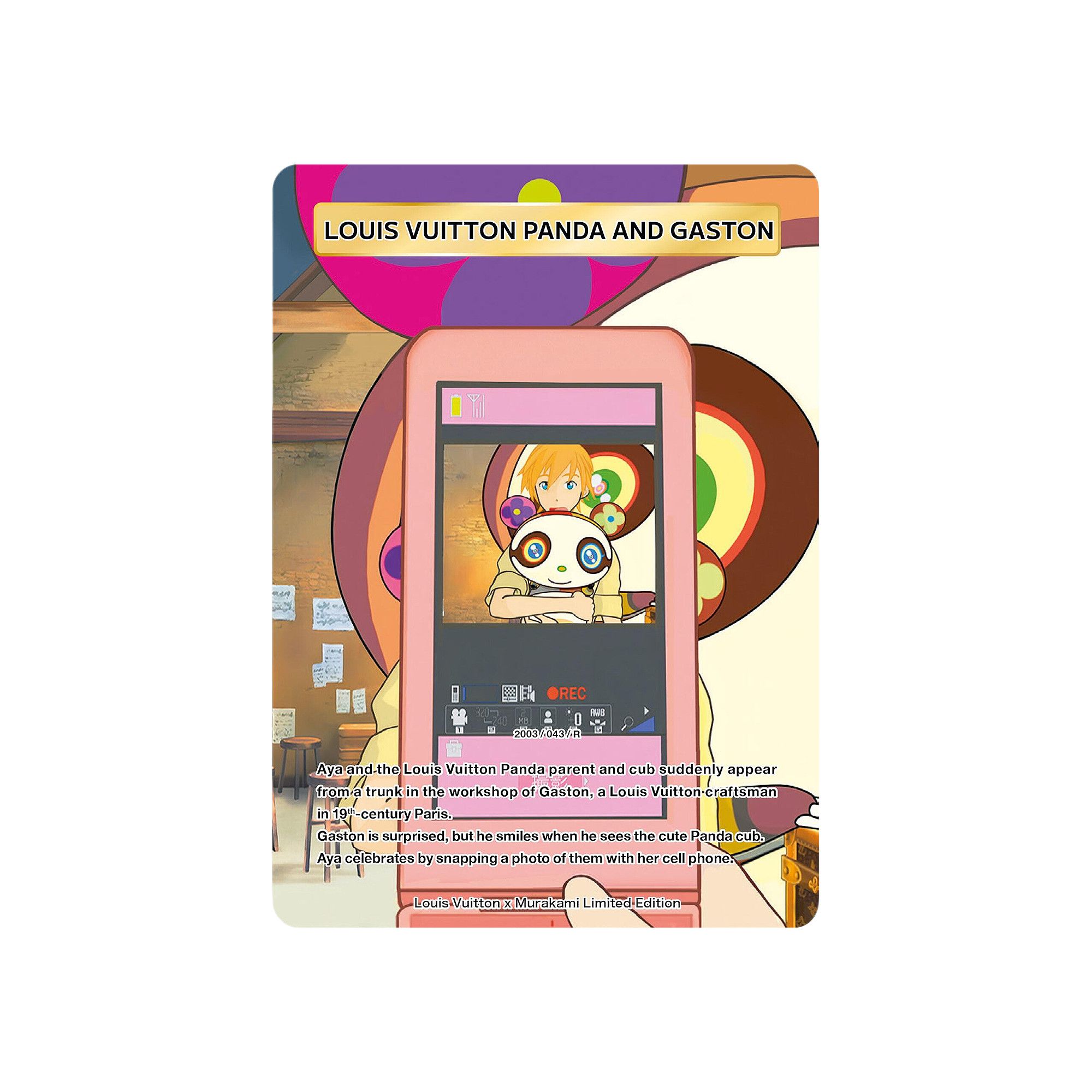 Louis Vuitton Panda トレーディングカード Louis Vuitton x Takashi Murakami Panda Card Holder Monogram in