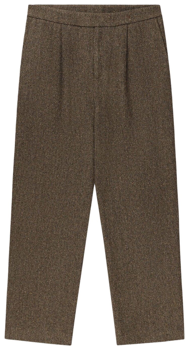 Aime Leon Dore Birdseye Single Pleated Trouser Brown