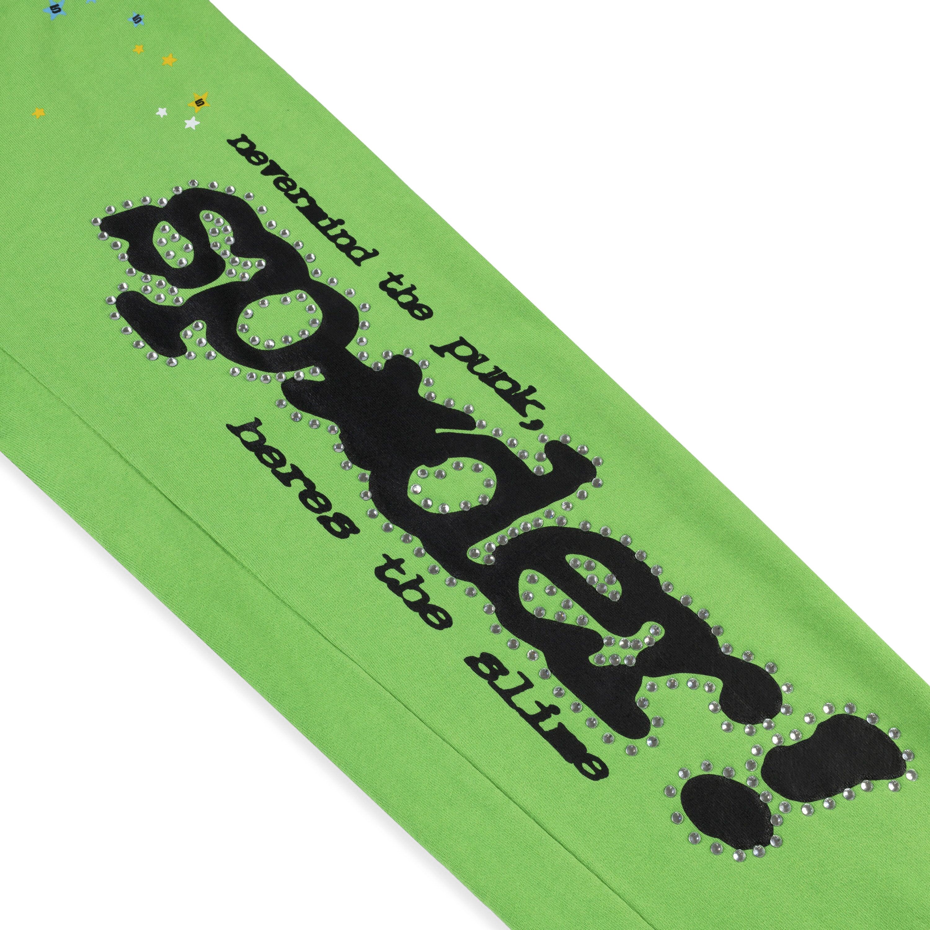 トップス trackSet guapi floor914 sp5der skunk Buy Sp5der Punk V2 Rhinestone Sweatpant 'Bright Green