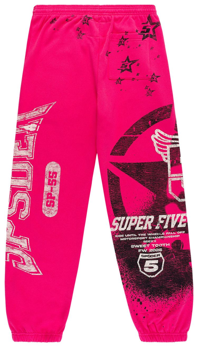 Sp5der Stencil Sweatpant Pink