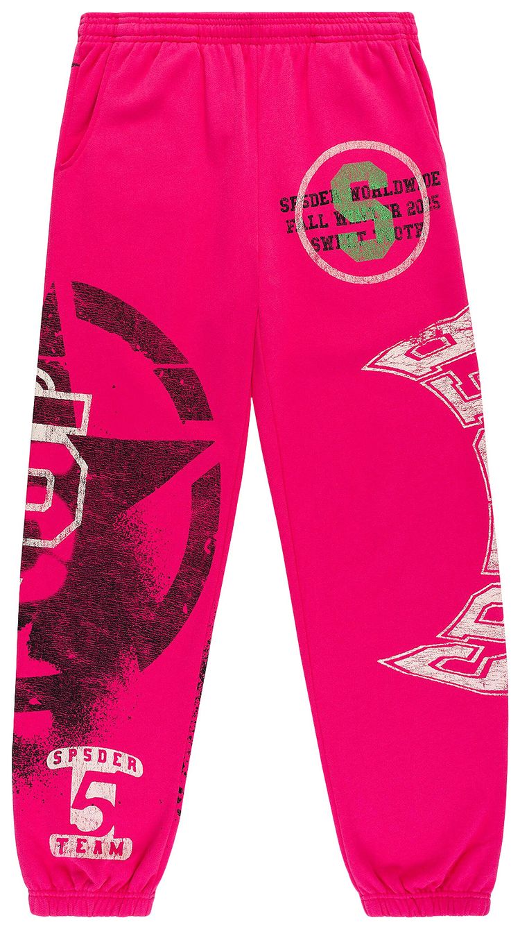 Sp5der Stencil Sweatpant Pink
