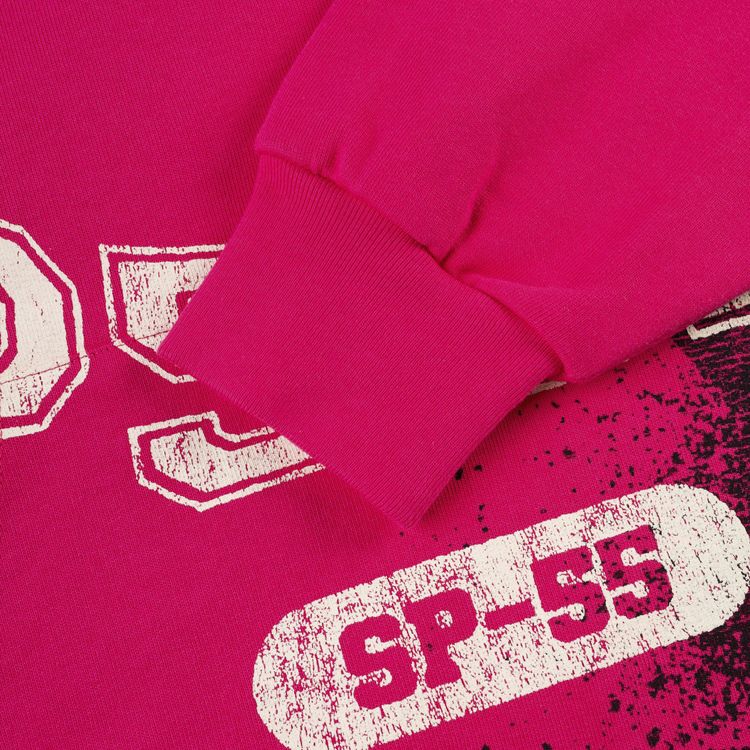 Sp5der Stencil Hoodie Pink
