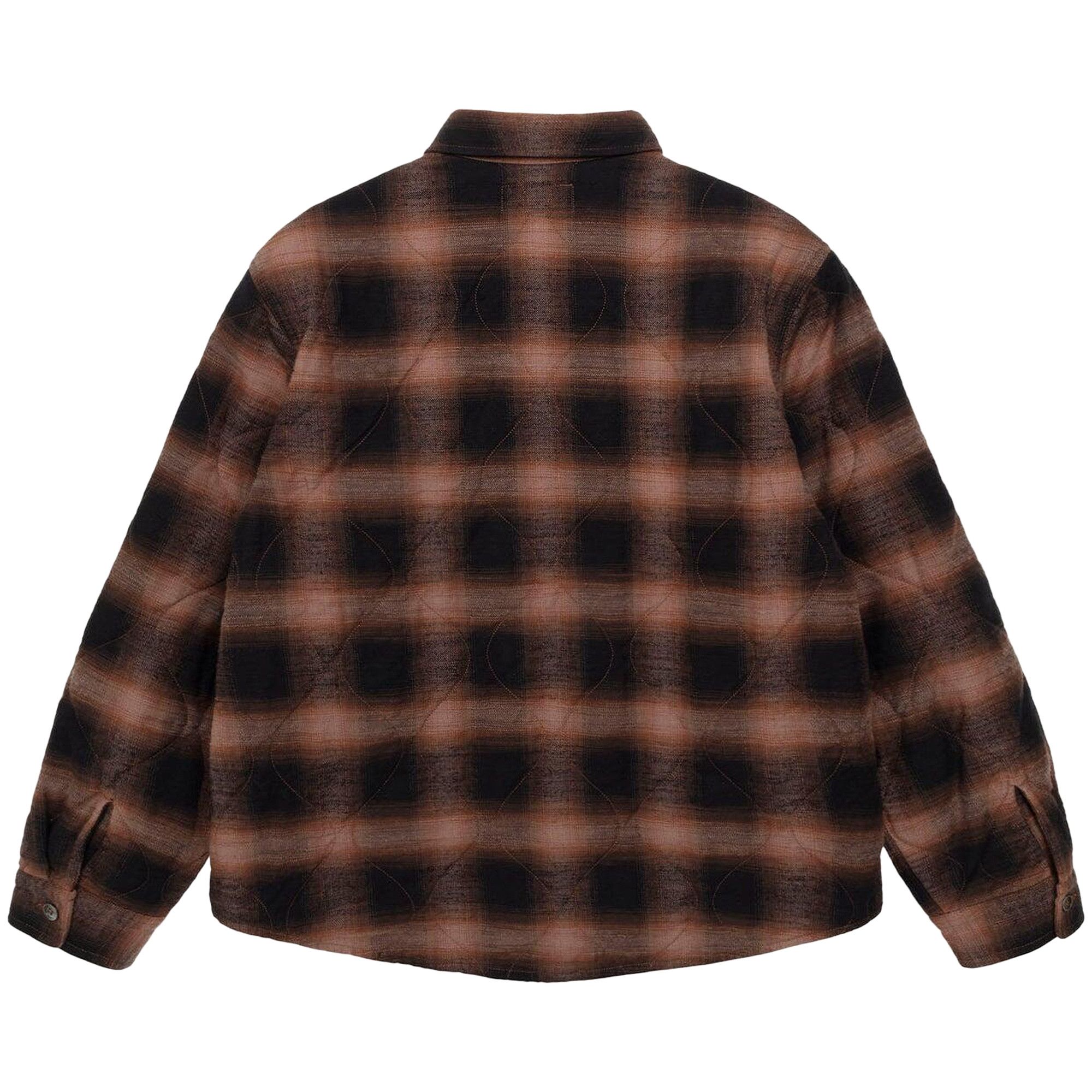 Buy Stussy Quilted Plaid Shirt Jacket 'Brown' - 1110372 BROW | GOAT