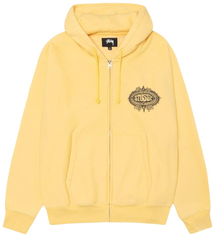 Stussy Mantra Zip Hoodie Yellow