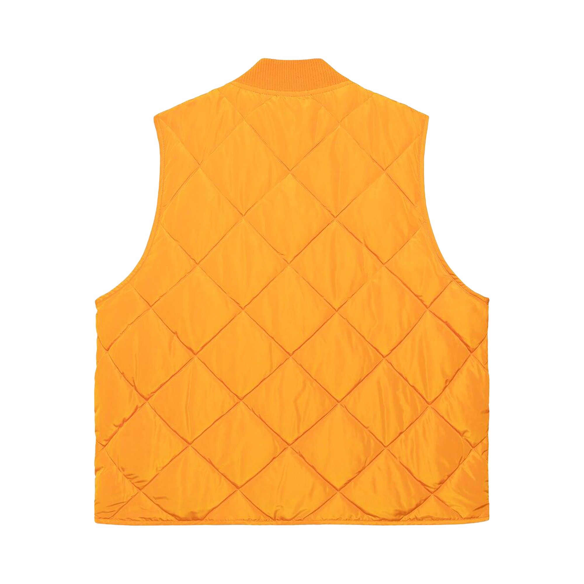 Buy Stussy Thermal Lined Quilted Vest 'Orange' - 115862 ORAN | GOAT