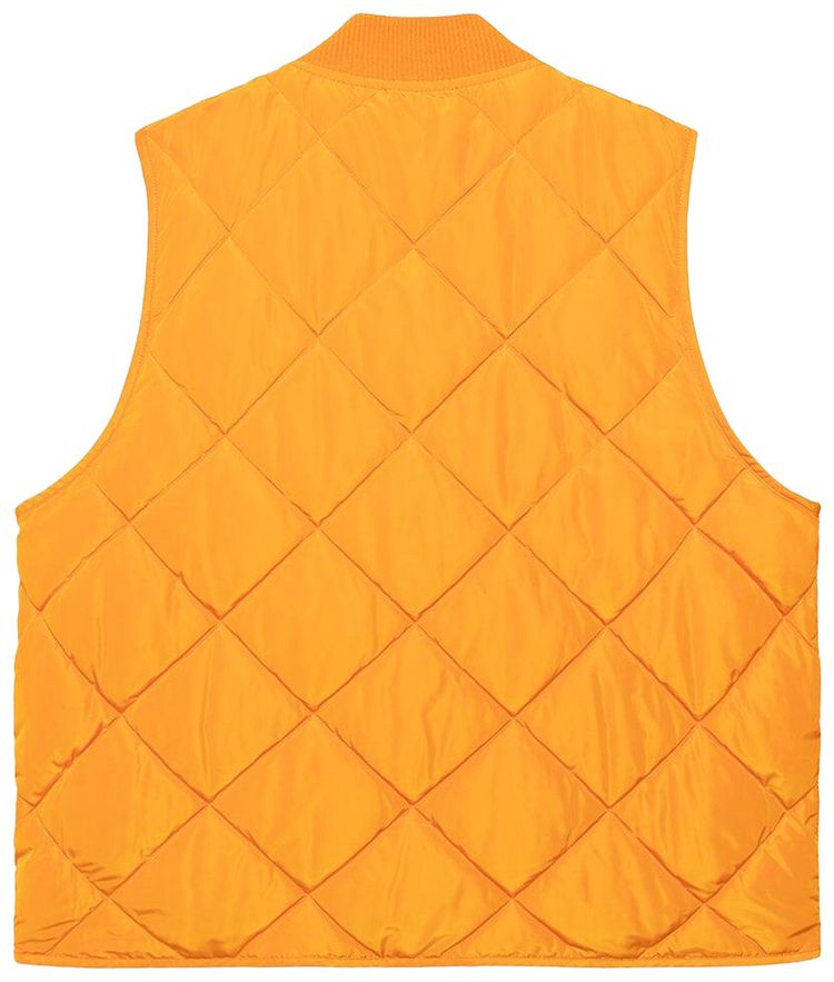 Stussy Thermal Lined Quilted Vest Orange