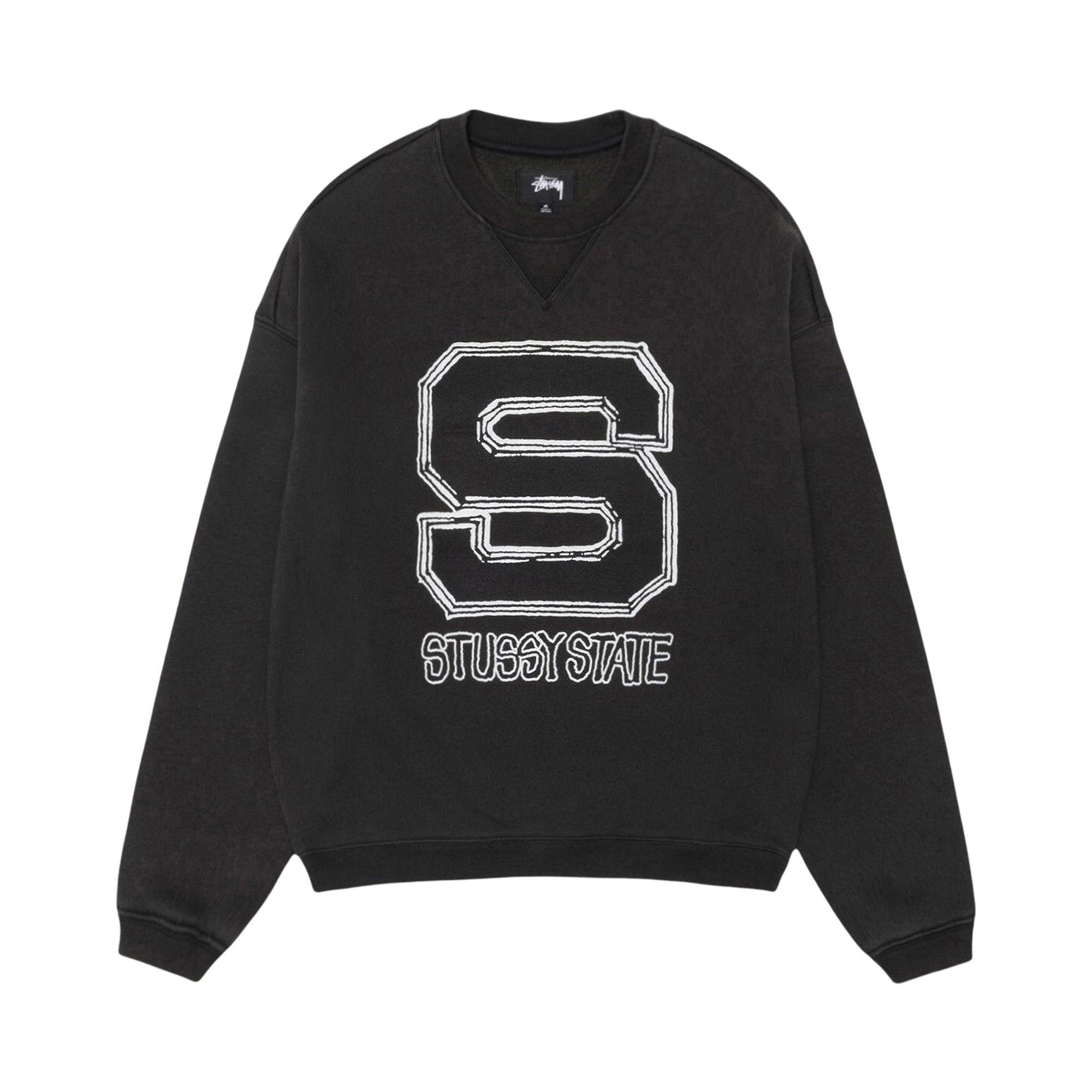 Buy Stussy State Crew 'Black' - 118596 BLAC | GOAT