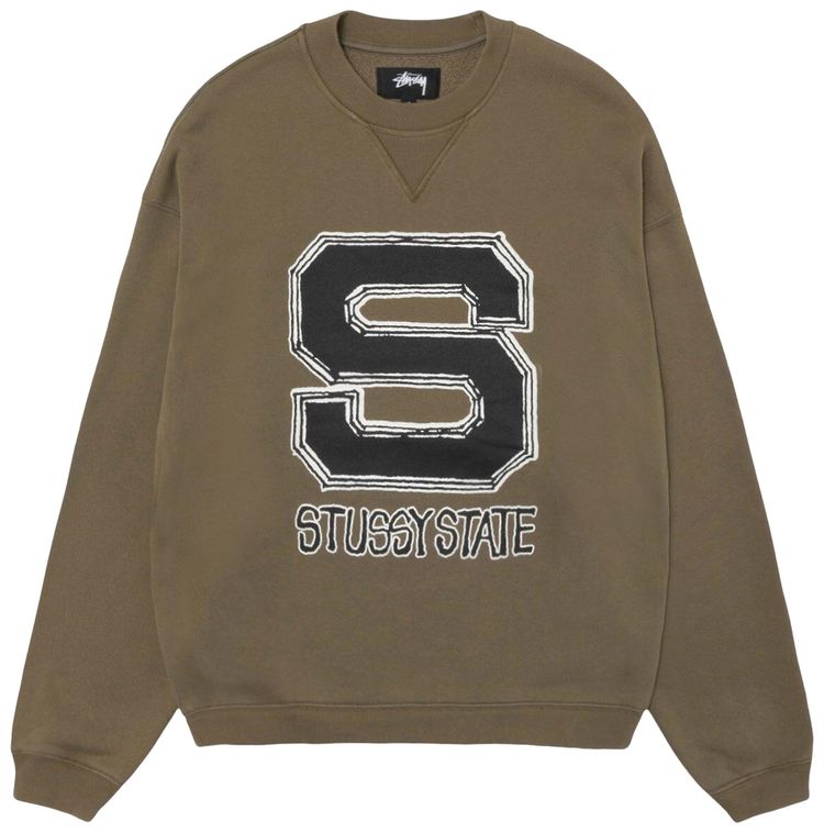 Stussy State Crew Olive