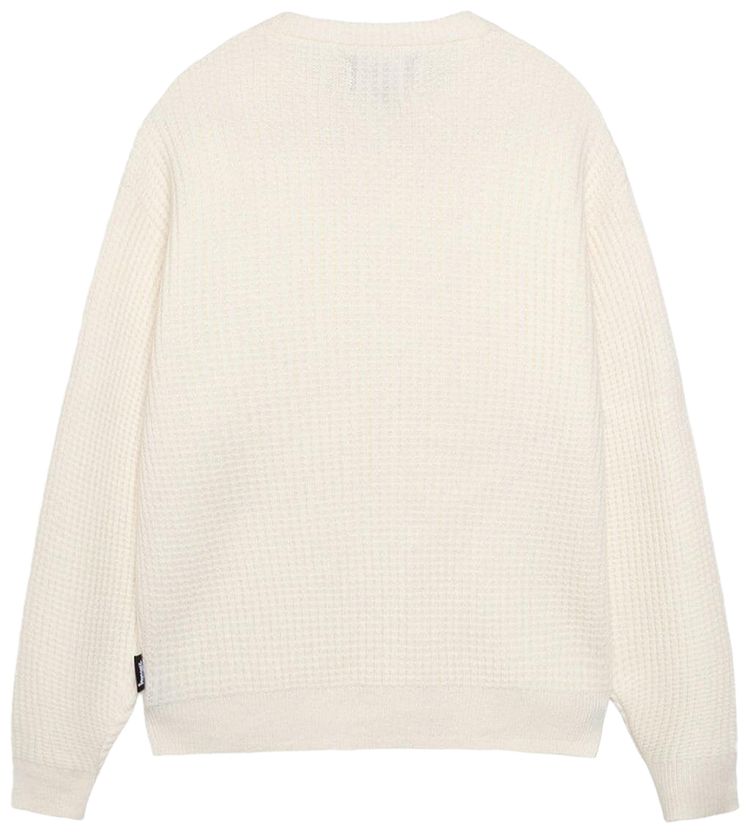 Stussy Waffle Cashmere Crew Ivory