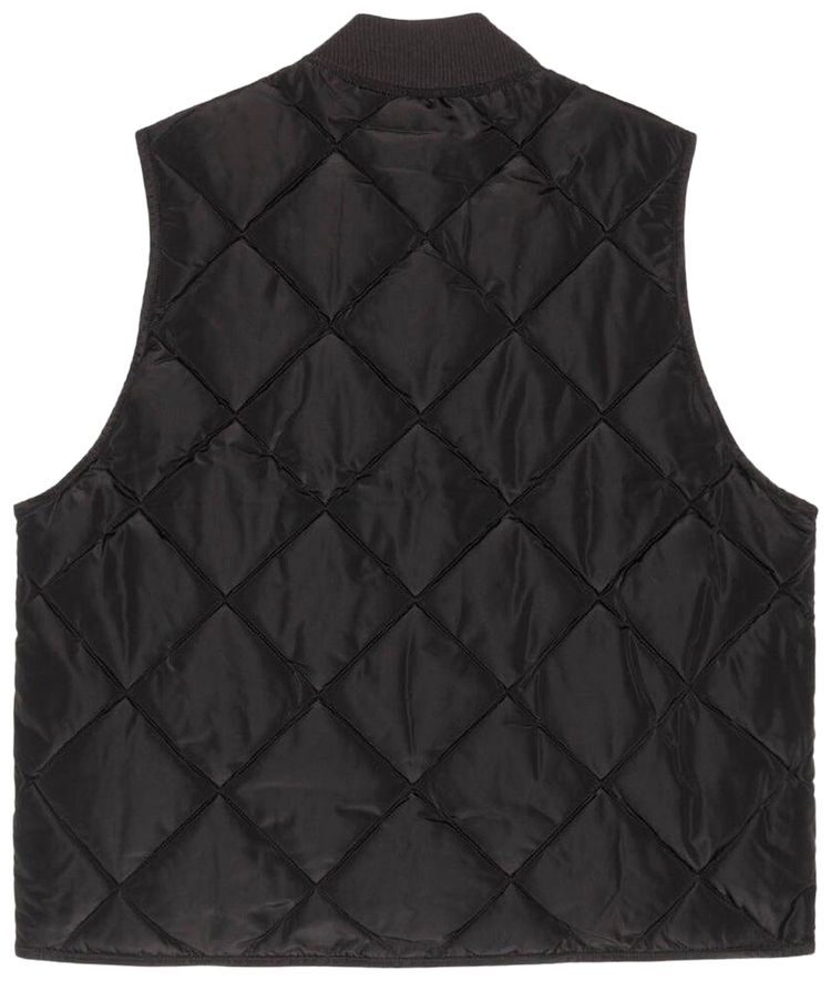 Stussy Thermal Lined Quilted Vest Black