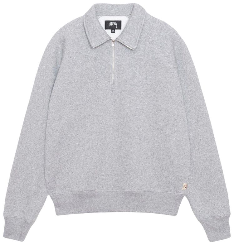 Stussy Relaxed Half Zip Ash Heather