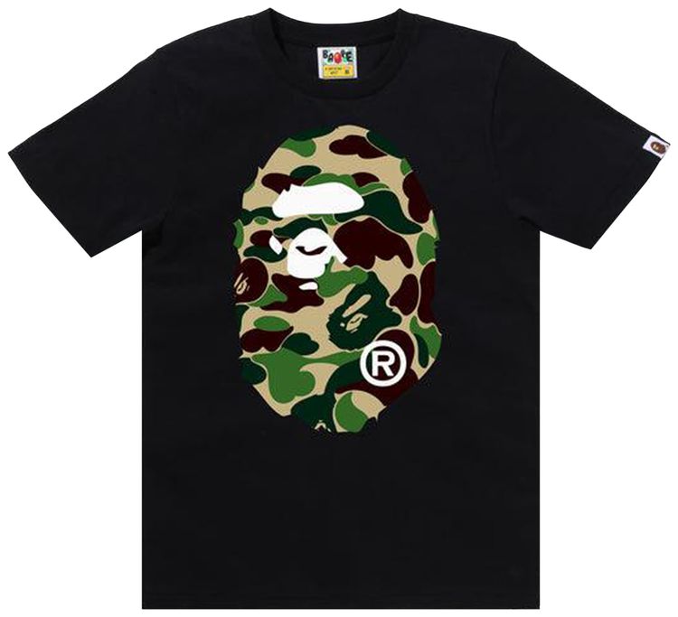 BAPE ABC Camo Big Ape Head Tee BlackGreen