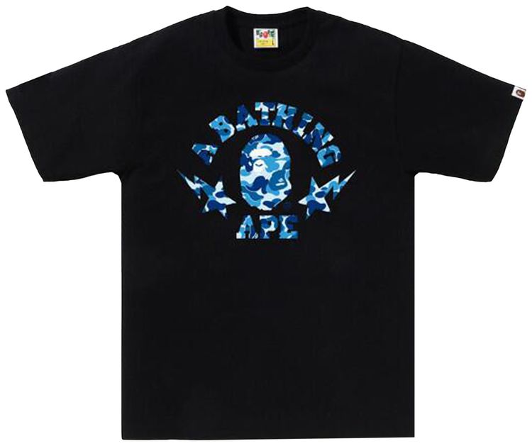 BAPE ABC Camo Sta College Tee BlackBlue
