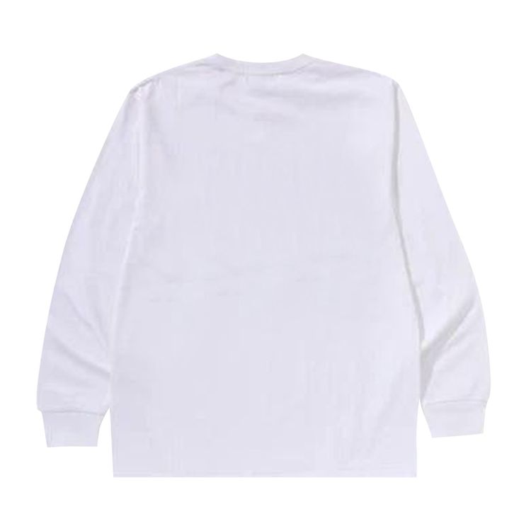 BAPE ABC Camo College Long Sleeve Tee WhiteGreen