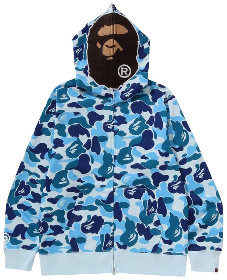 BAPE ABC Camo 2nd Ape Full Zip Hoodie Blue