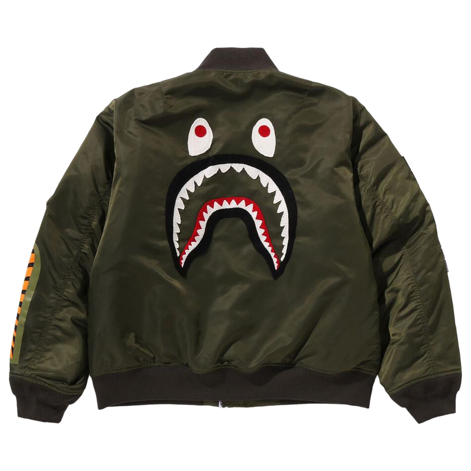 Buy BAPE Shark MA-1 Jacket 'Olive Drab' - 1L80 141 003 OLIVE DRAB