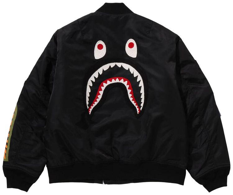 BAPE Shark MA 1 Jacket Black