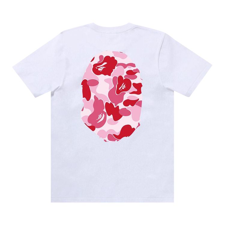 BAPE ABC Camo Big Ape Head Tee WhitePink