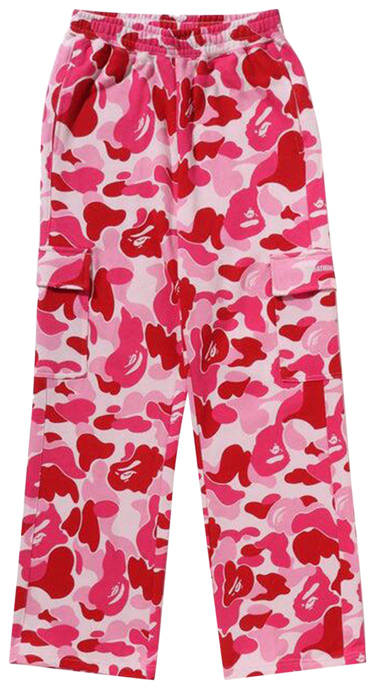 BAPE ABC Camo A Bathing Ape Logo Straight Sweatpants Pink