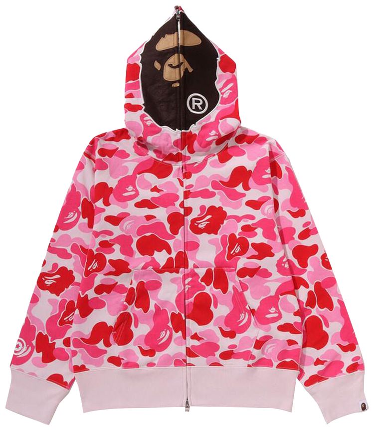 BAPE ABC Camo 2nd Ape Full Zip Hoodie Pink