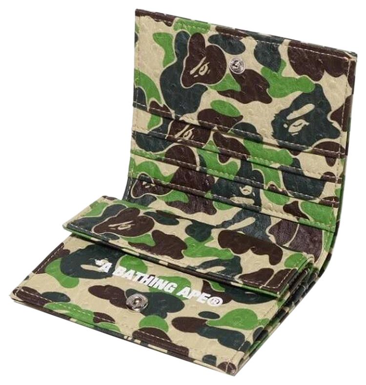 BAPE ABC Camo Mini Wallet Green