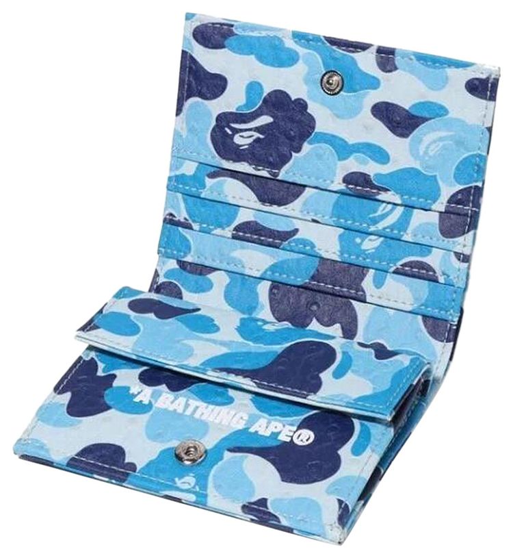 BAPE ABC Camo Mini Wallet Blue