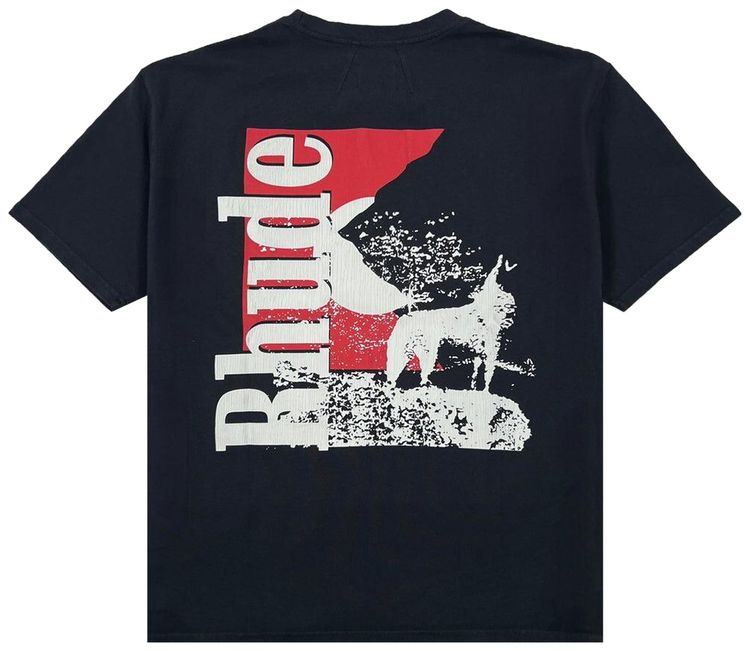 Rhude Moonlight Wolf Pocket Tee Black