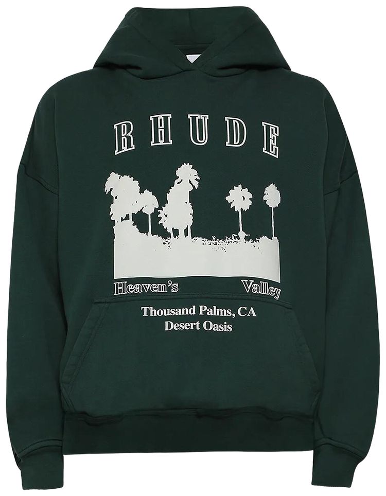 Rhude Thousand Palms Hoodie Green