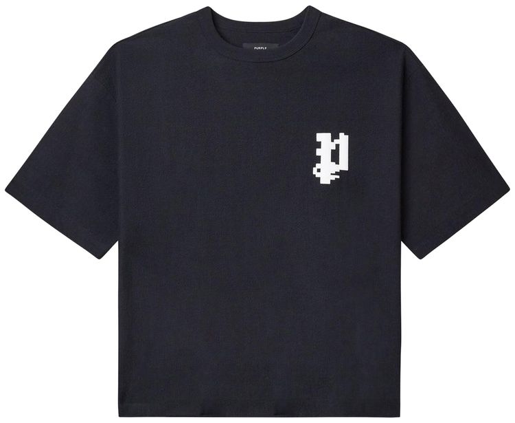 PURPLE BRAND HWT Textured Jersey Short Sleeve Tee Black