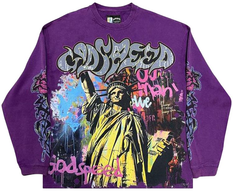 Godspeed Vandal Long Sleeve T Shirt Grape