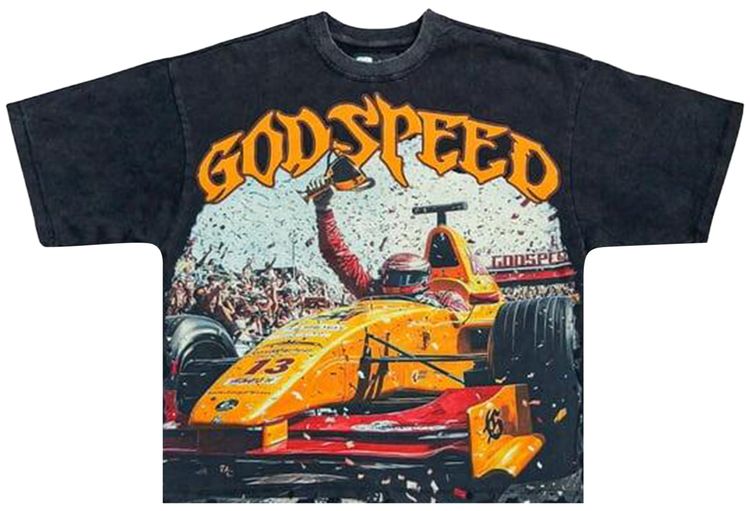 Godspeed F1 Finishline T Shirt Black Wash