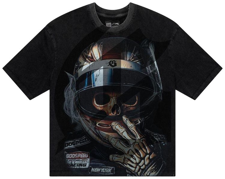 Godspeed F1 World Cup T Shirt Black Wash