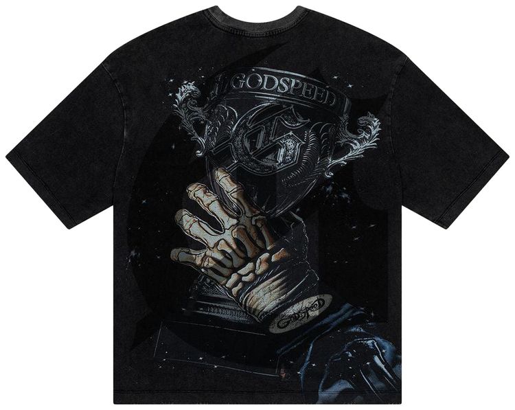 Godspeed F1 World Cup T Shirt Black Wash