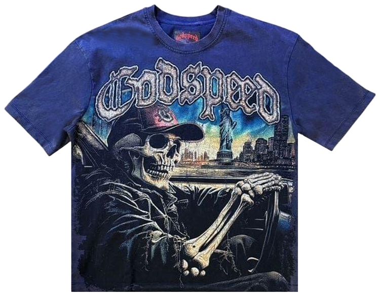 Godspeed Sightseeing T Shirt Navy Wash