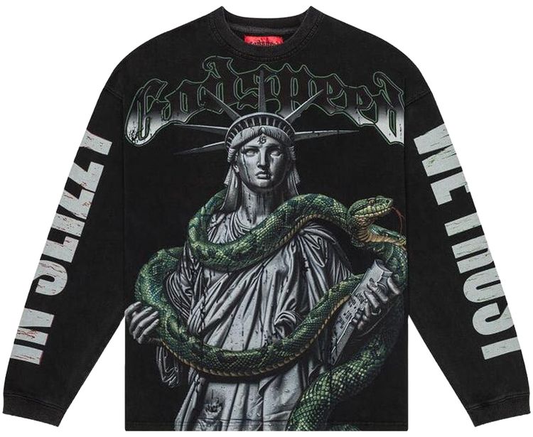 Godspeed Top 5 Slizzy Long Sleeve T Shirt Black Wash