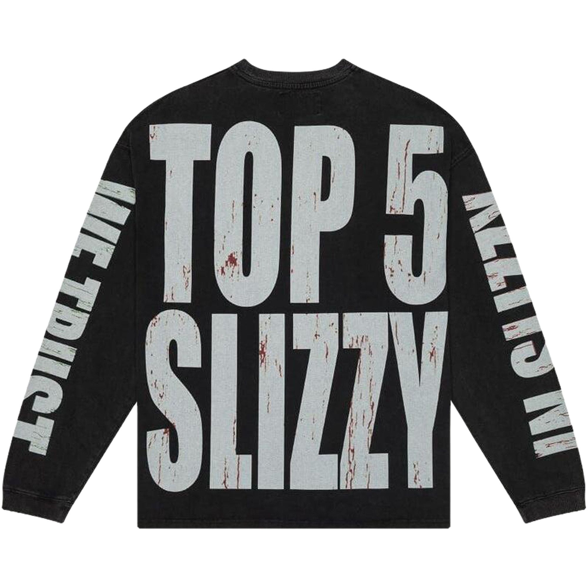 Buy Godspeed Top 5 Slizzy Long-Sleeve T-Shirt 'Black Wash' - 11652