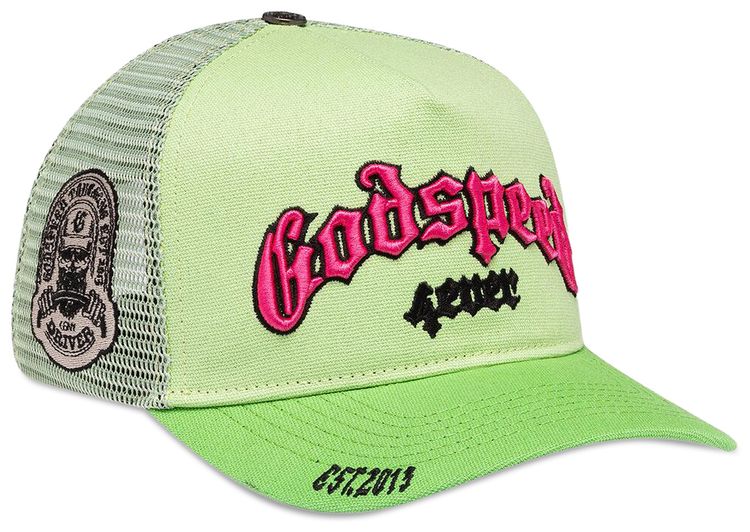 Godspeed Forever Trucker Hat LimePink