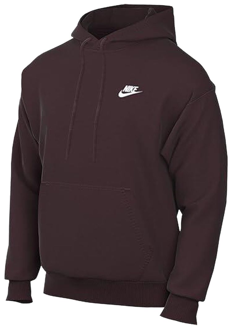 Nike Sportswear Club Fleece Pullover Hoodie Burgundy CrushWhite