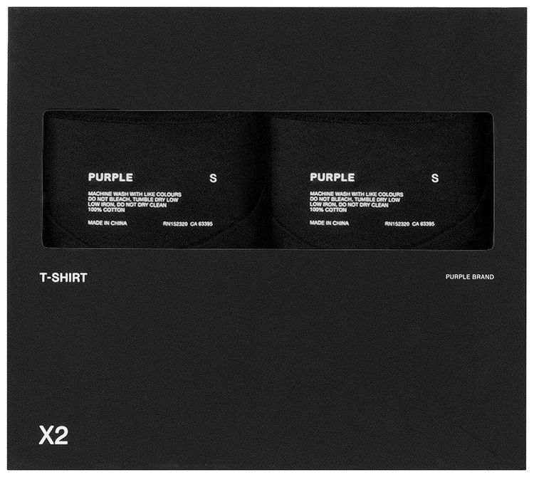 PURPLE BRAND 2 Pack Tees Black