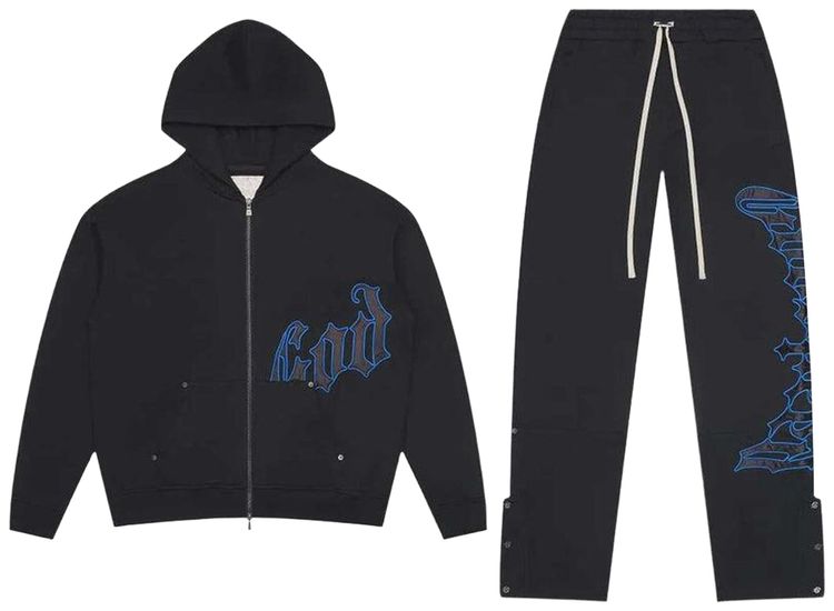Godspeed OG Logo Sweatsuit V2 BlackRoyal Blue