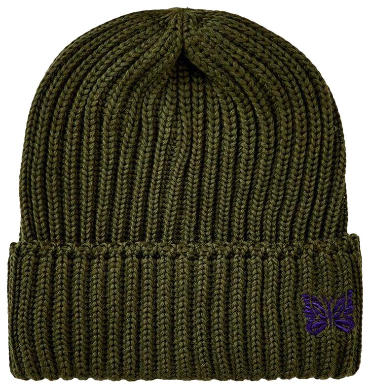Needles Merino Wool Watch Cap Olive