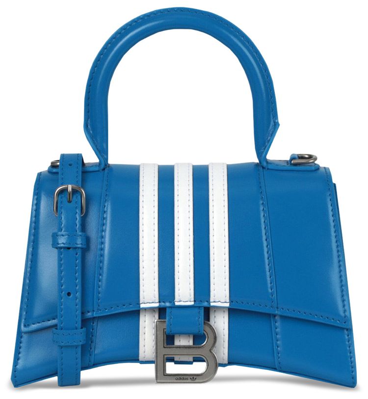 Balenciaga x Adidas Hourglass Top Handle Bag BlueWhite