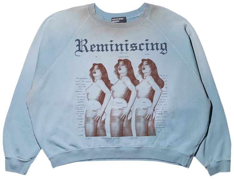 Enfants Riches Deprimes Reminiscing Raglan Sweatshirt Light Blue