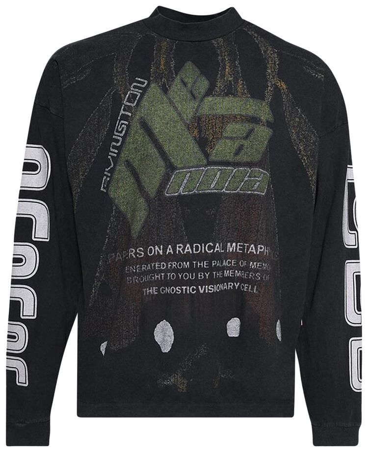 RIVINGTON roi Rebis Metamoth 2 Vintage Long Sleeve Tee Vintage Black