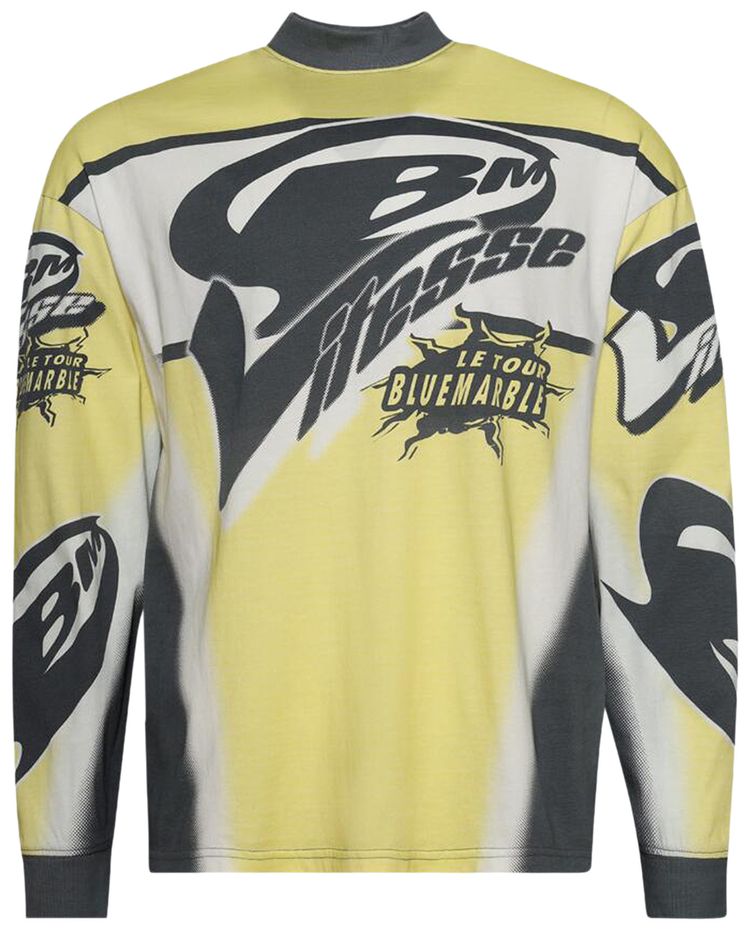 BLUEMARBLE Motorcycle Long Sleeve Tee Yellow