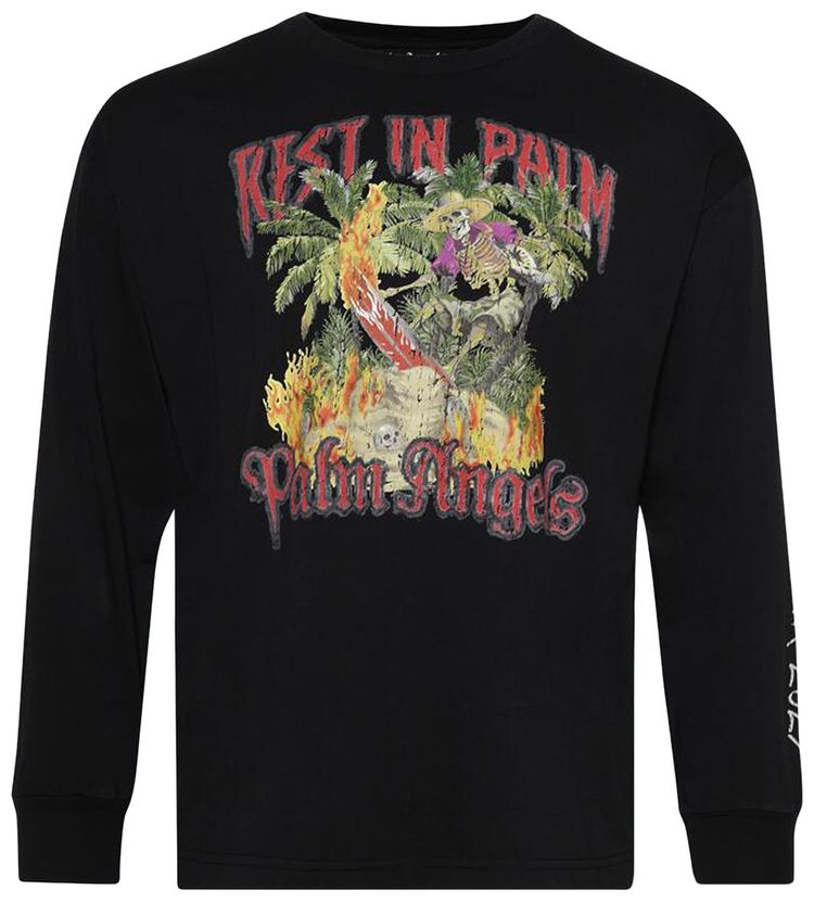 Palm Angels Rest In Palm Regular Tee Black