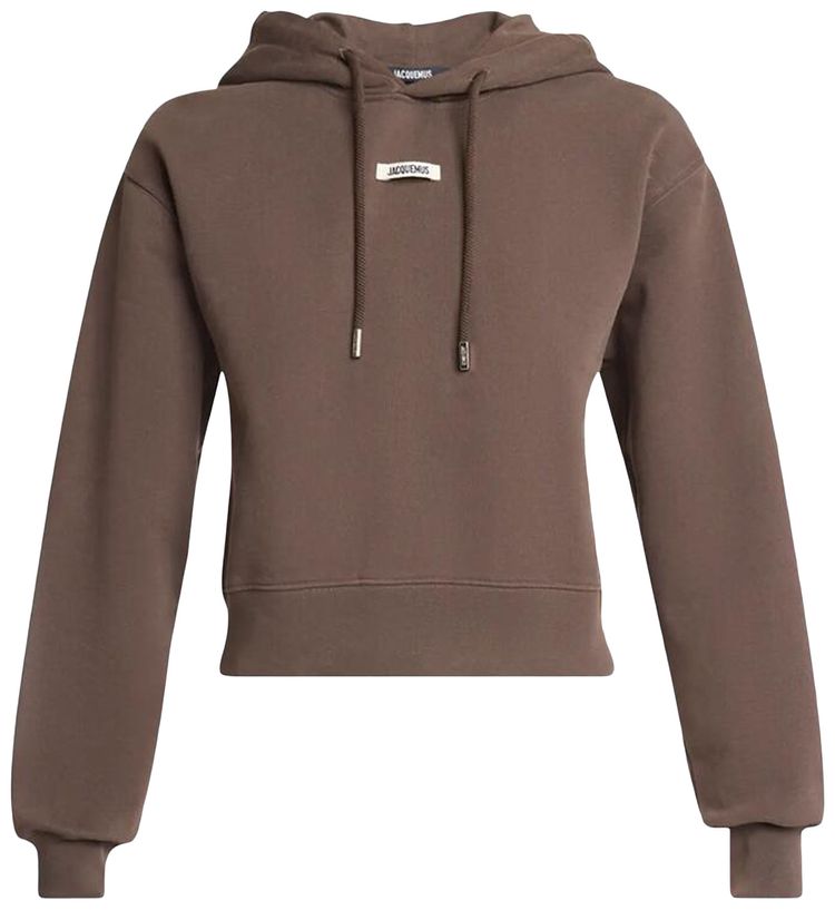 Jacquemus Gros Grain Le Hoodie Dark Brown