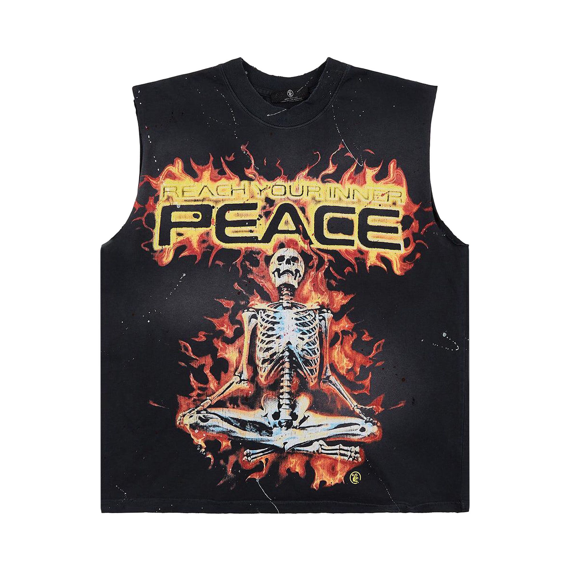 Buy Hellstar Inner Peace Skeleton Sleeveless T-Shirt 'Black