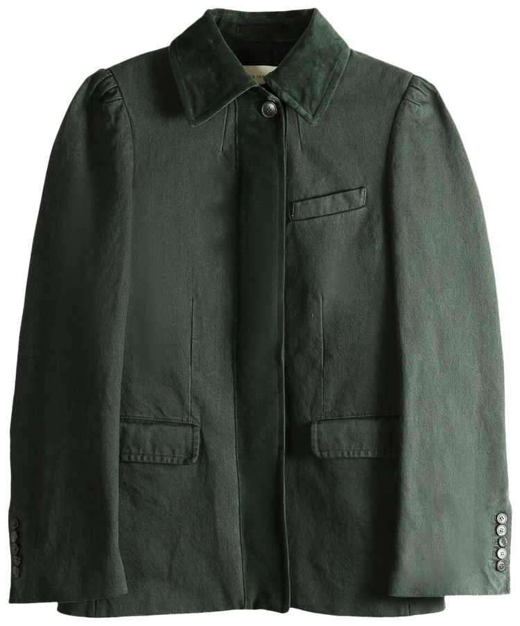 Dries Van Noten Dyed Denim Jacket Petrol