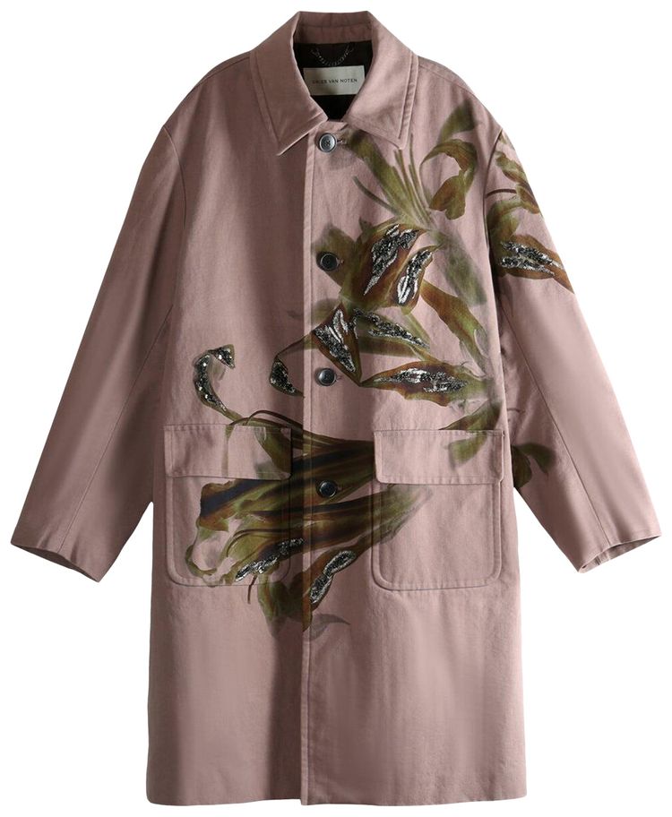 Dries Van Noten Randale Embellished Coat Old Rose